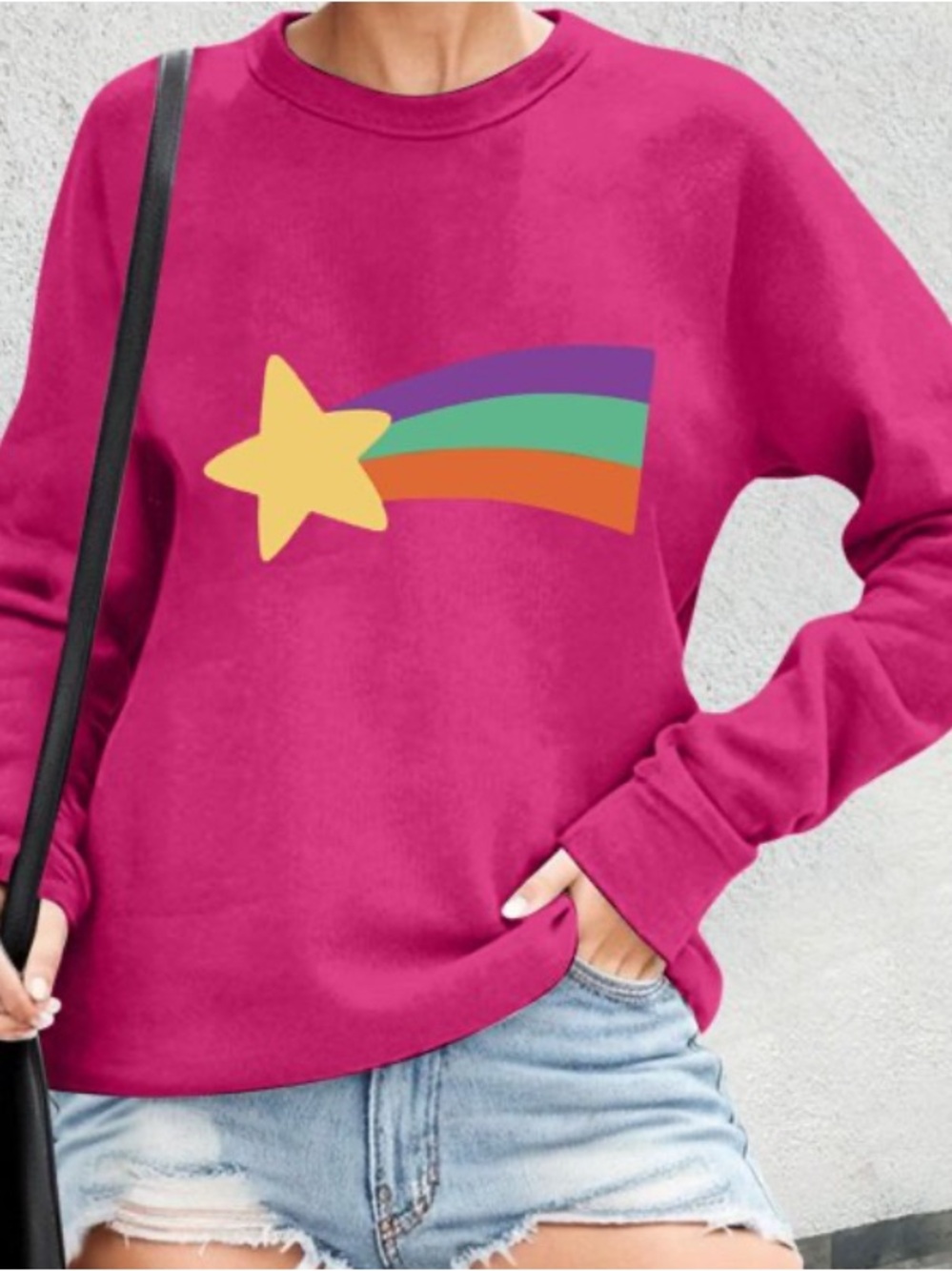 Gravity Falls Mabel Pines Disney rainbow Pink Sweatshirt Halloween Adult Size 18